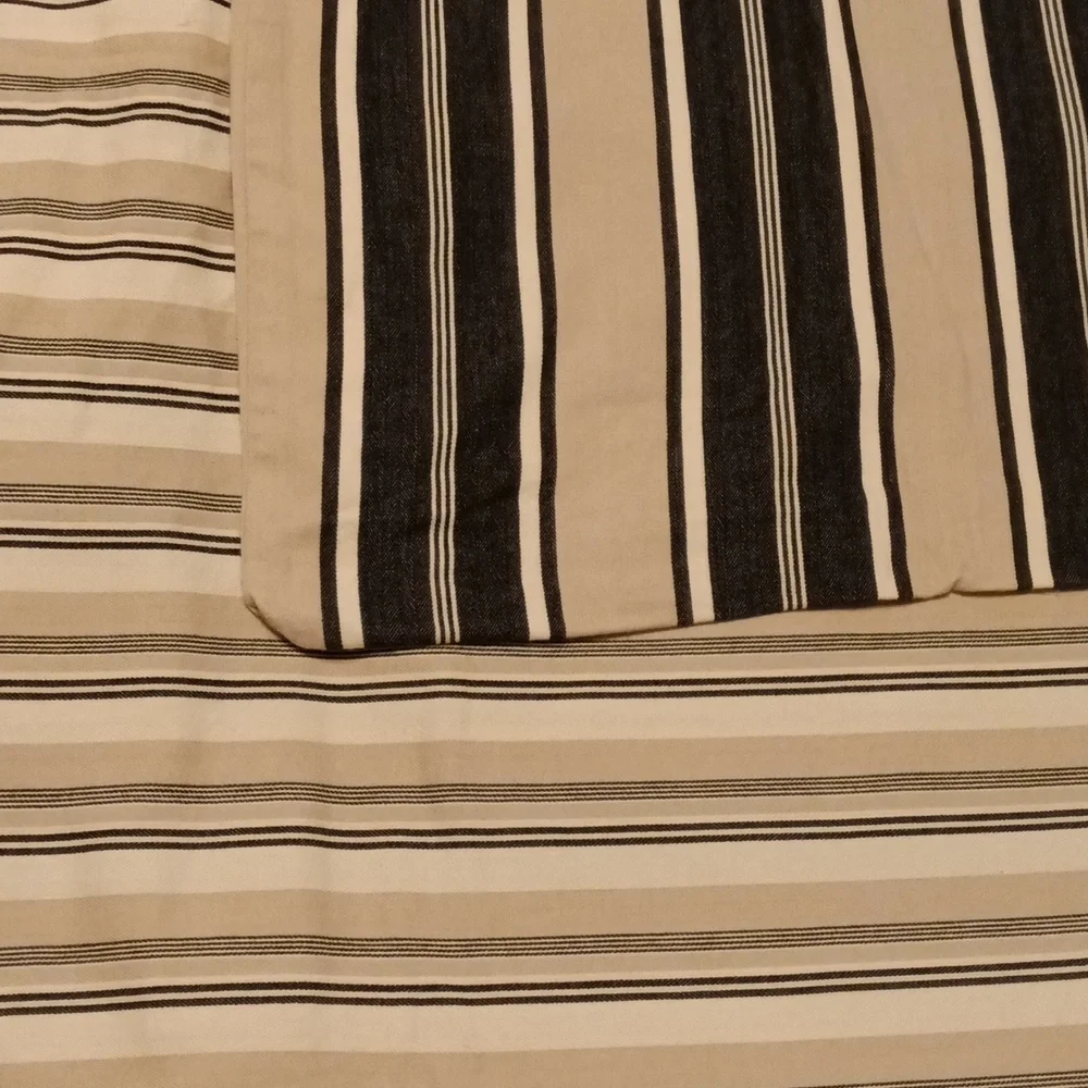 Pottery Barn Cotton Herringbone Awning Stripe King Duvet